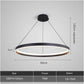 HDC 600mm Black Circular Ring Chandelier Light Modern Halo Ceiling Chandelier