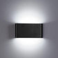 HDC 12w Led Outdoor Exterior Wall Step Up Down Light Fixture Lamp Black Finish Long Warm White
