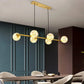 HDC 6 Head Modern LED Pendant Gold Light Fairy Glass Ball Hanging Lamp- Warm White