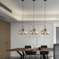 HDC Led 1-Light Amber Glass Iron Hanging Pendant Ceiling Lamp Light