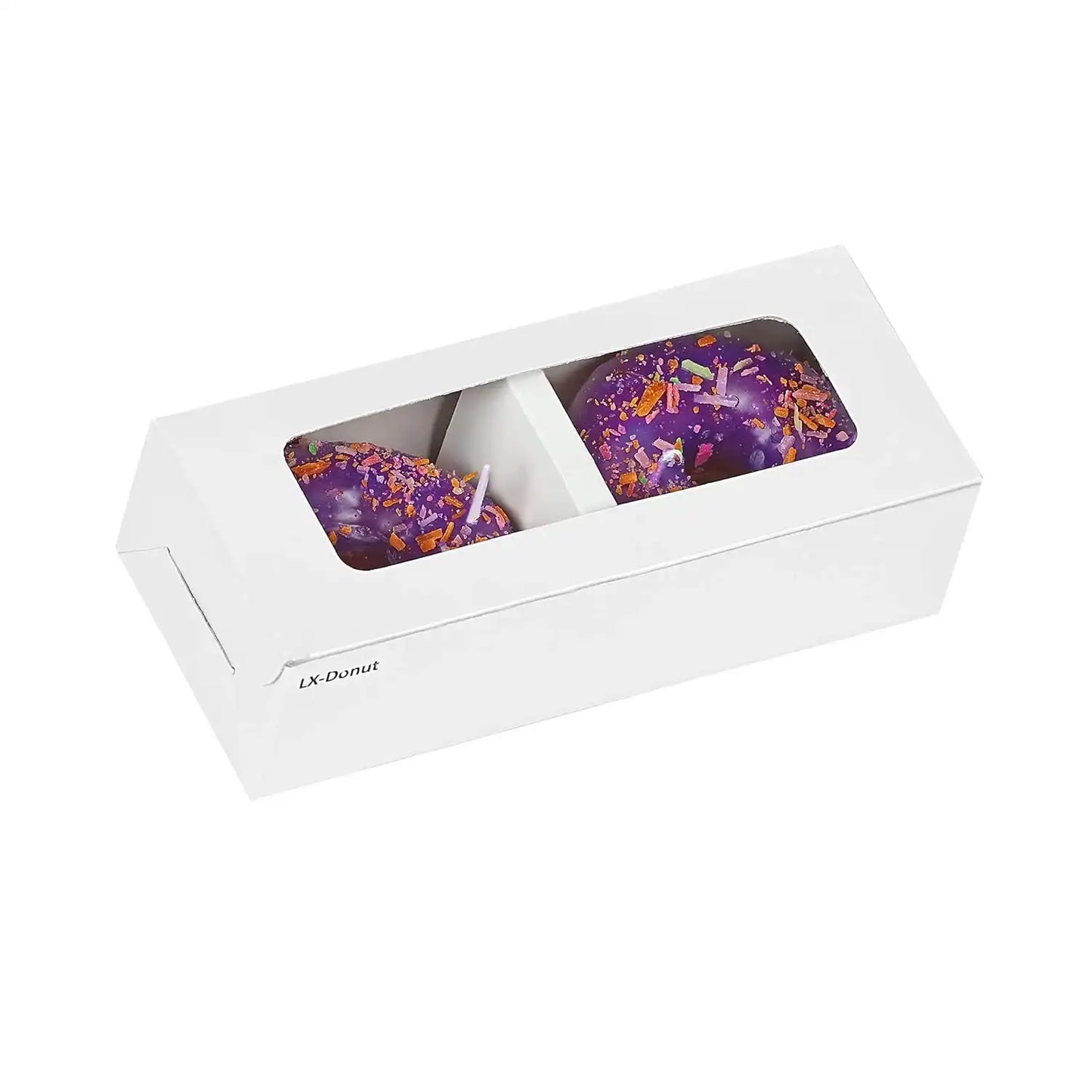 HDC Donut Shape Candle for Home Decor, New Year, Birthday Gifting (Pack of 2)