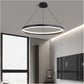 HDC 600mm Black Circular Ring Chandelier Light Modern Halo Ceiling Chandelier