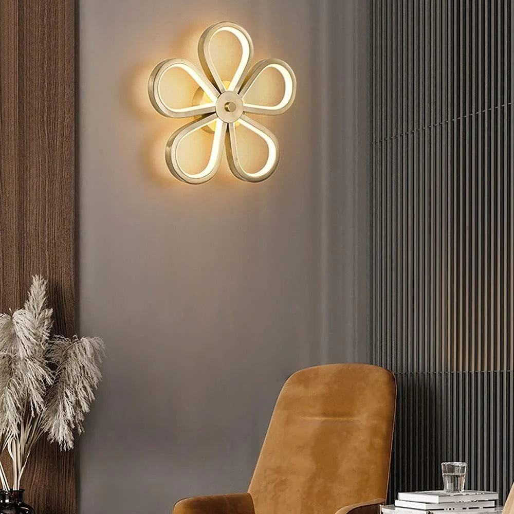 Hdc Modern Led Glossy Gold Body Wall Light - Warm White