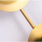Hdc Modern Creative Double Headed Golden Metal White Green Glass Body Wall Light