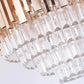 Hdc Invisible Ceiling Fan Chandelier Crystal And Remote Control 4 Retractable Abs Blades