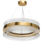 HDC 400/600mm Modern Crystal Ring Luxury Gold Chandelier for Living Room