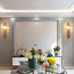 HDC Modern Crystal Golden Wall Lamp Simple Living room Staircase background Wall For Living Room Indoor Light Fixtures