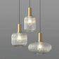 Hdc 3 Light Amber Champagne Glass Pendant Ceiling Hanging Light