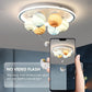 Hdc Cartoon Astronaut Cell Light Boys Room Modern Led Chandelier Creative 6-Light Star Glass Lampshade with Adjustable Cord Flush Mount Ceiling Light for Childrens Room Bedroom Nursery Kids Room Chandelier