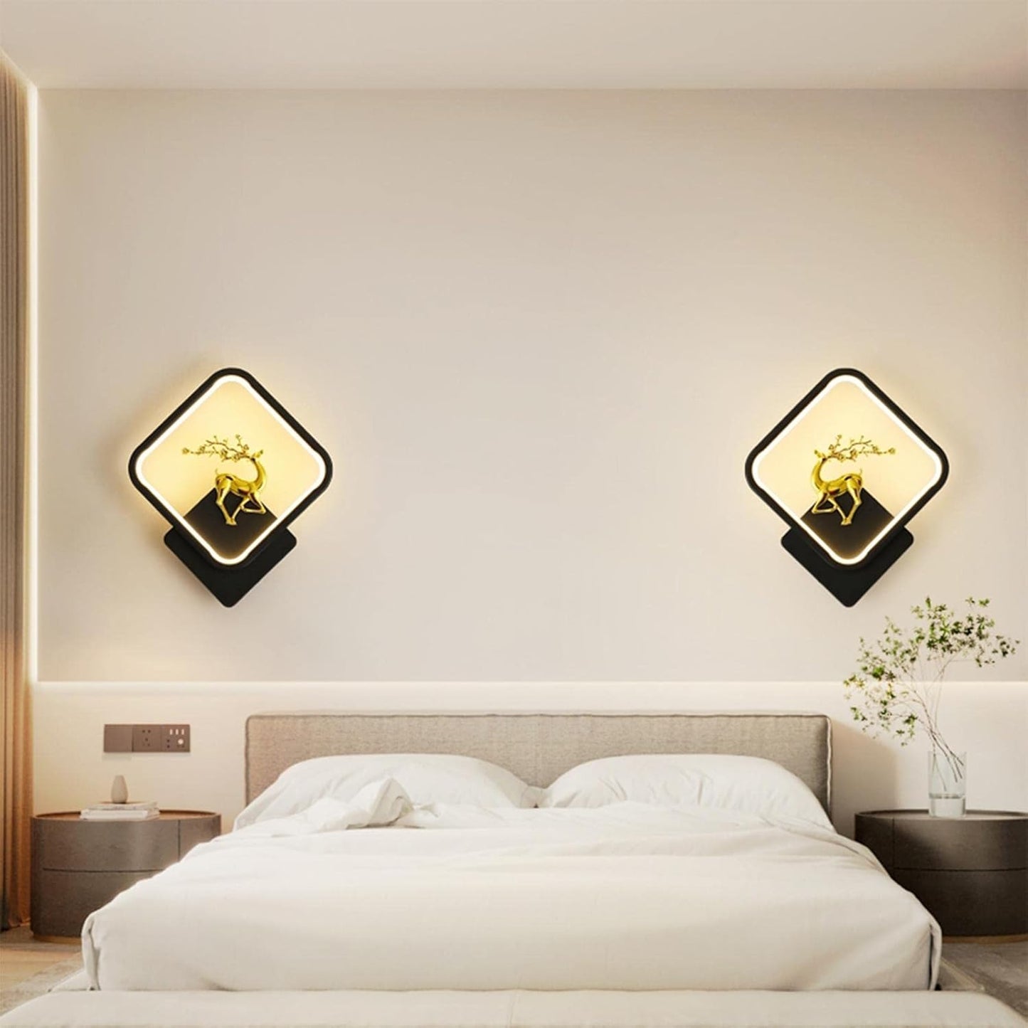 Ojaro Modern Deer LED Wall Light for Bedroom, Living Room & Dining Area