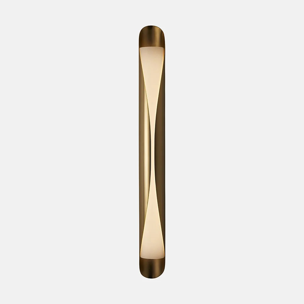 Hdc 600mm Led Electroplated Gold Long Metal Wall Light For Living Room