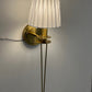 HDC Luxury Modern Brass Wall Light with Fabric Shade