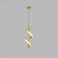 HDC Led Golden Acrylic Curl Island Ceiling  Pendant Light- Tricolor