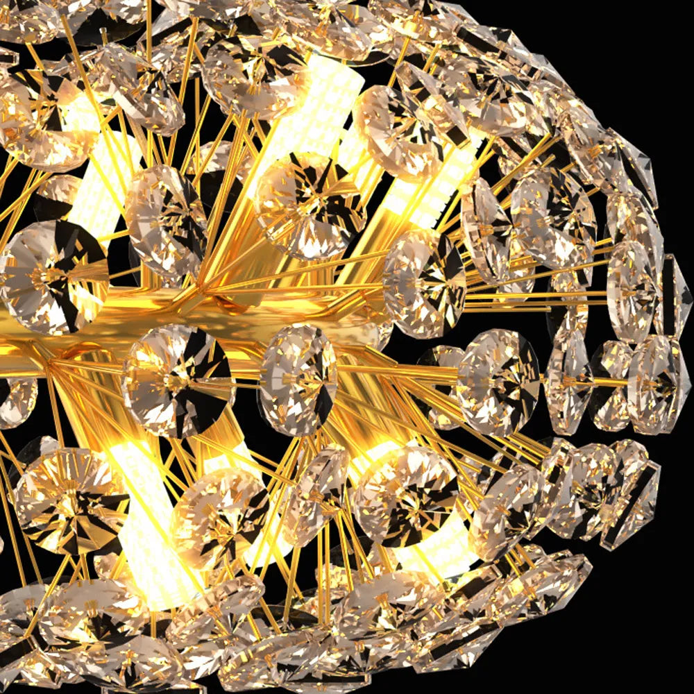 Hdc Crystal Design Glass Modern Led Chandelier 600Mm Ring - Warm White