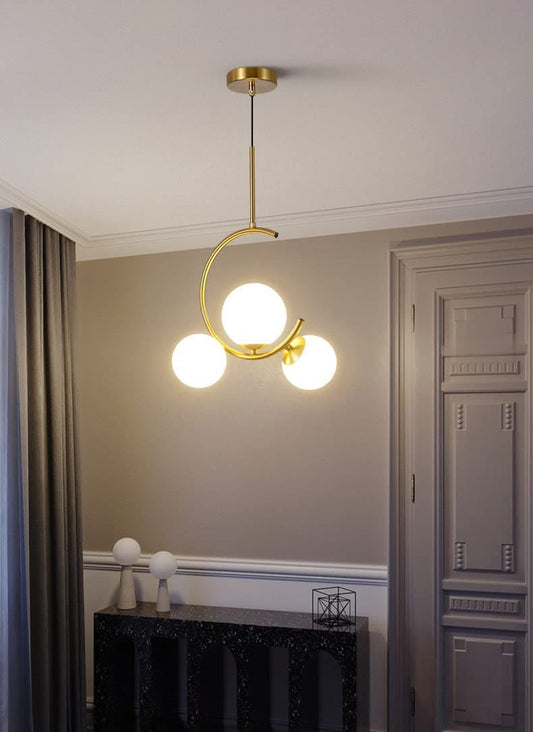 Hdc Golden 3 Cut Globe Design Hanging Pendent Ceiling Light