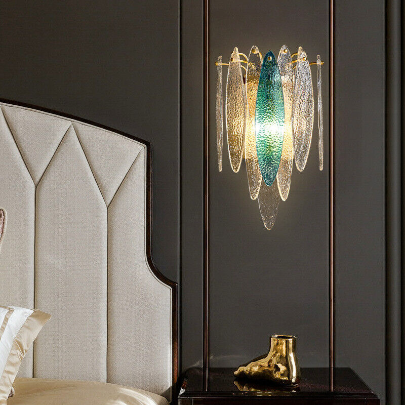 Hdc Modern Colorful Metal Class Wall Light Living Room Bedroom Beside Wall Lamp