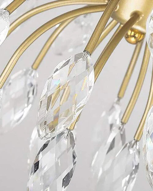 Hdc 8 Lights Crystal Beads Candle Chandelier For Living Room