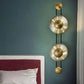 Hdc Led Amber/Smoke 2 Circle Glass Disc Wall Light