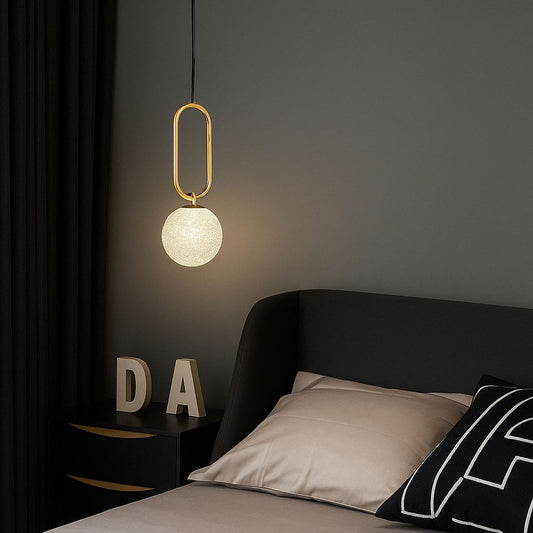 HDC 1 Light Led Gold Crystal Brass Pendant Lamp Chandelier Ceiling Light Dining Room - Warm White