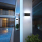HDC 12w Led Outdoor Exterior Wall Step Up Down Light Fixture Lamp Black Finish Long Warm White