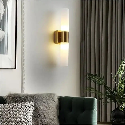 Hdc Indoor LED 14W 3000K  White Rose Gold Metal Decorative Wall Sconce Lamp for Living Room Bedroom