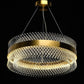 HDC 400/600mm Modern Crystal Ring Luxury Gold Chandelier for Living Room