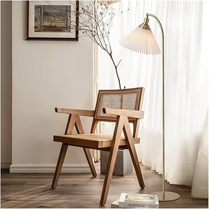 Hdc Nordic Floor Lamp Living Room Bedroom Bedside Lamp Retro Pleated Lamp