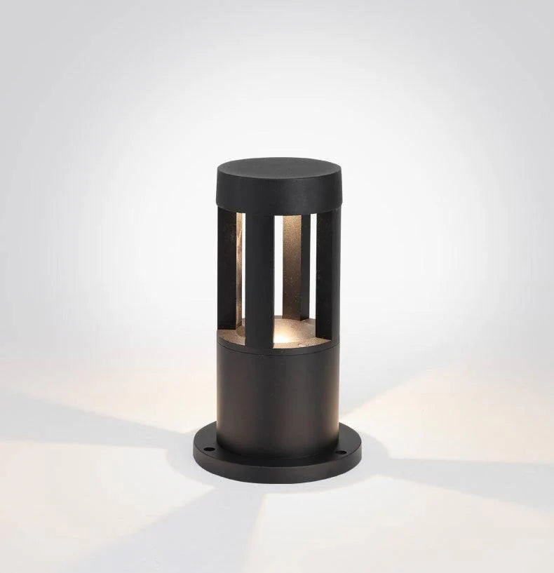 HDC Led 300MM Grey Body Acrylic Bollard Outdoor Garden Park Driveway Light - Warm White