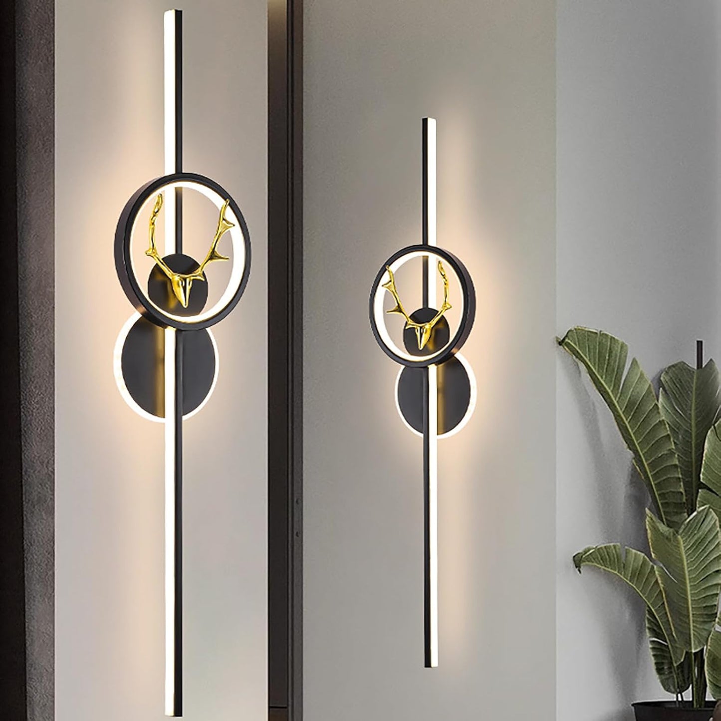 HDC Modern Deer Ring LED Wall Light for Living Room & Bedroom
