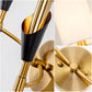 HDC Simple Brushed Gold Wall Sconce with White Fabric Shade Modern Wall Light