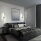 HDC 600mm Black Long Metal Wave Wall Light - Tricolor
