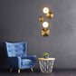 Hdc Mid Century Metal With Frosted Glass Globe Wall Lamp