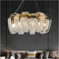 HDC 1000m Luxury Gold Crystal Chandelier Ceiling Light for Living Room, Hall & Bedroom