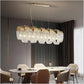 HDC 1100mm Luxury Gold Crystal Linear Chandelier Light for Dining Room, Living Room & Kitchen Island