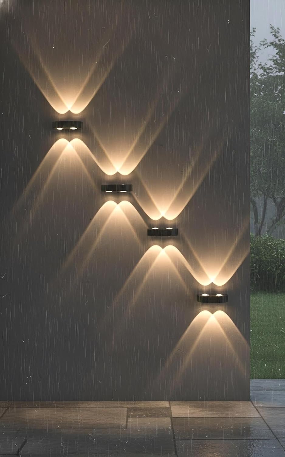 HDC Modern Up & Down Dual Beam LED Outdoor Wall Light