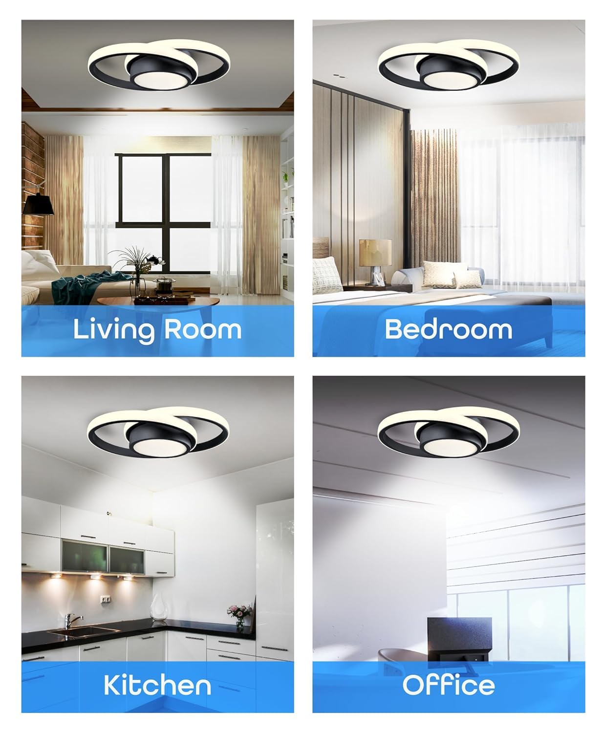 HDC 250mm Premium Modern Ring LED Ceiling Light for Living Room & Bedroom