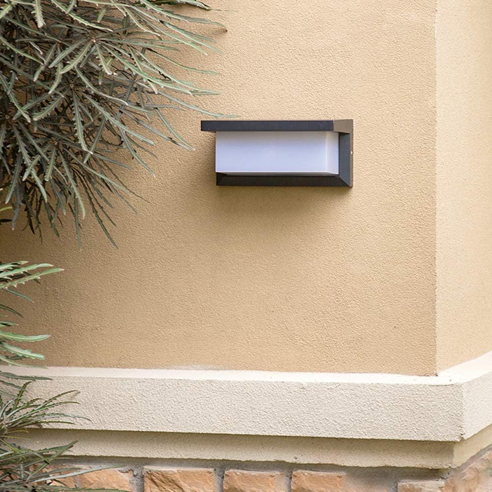 HDC Led Outdoor Lamp Modern Wall Rectangular 3000k Waterproof Acrylic Wall Light (Warm White)