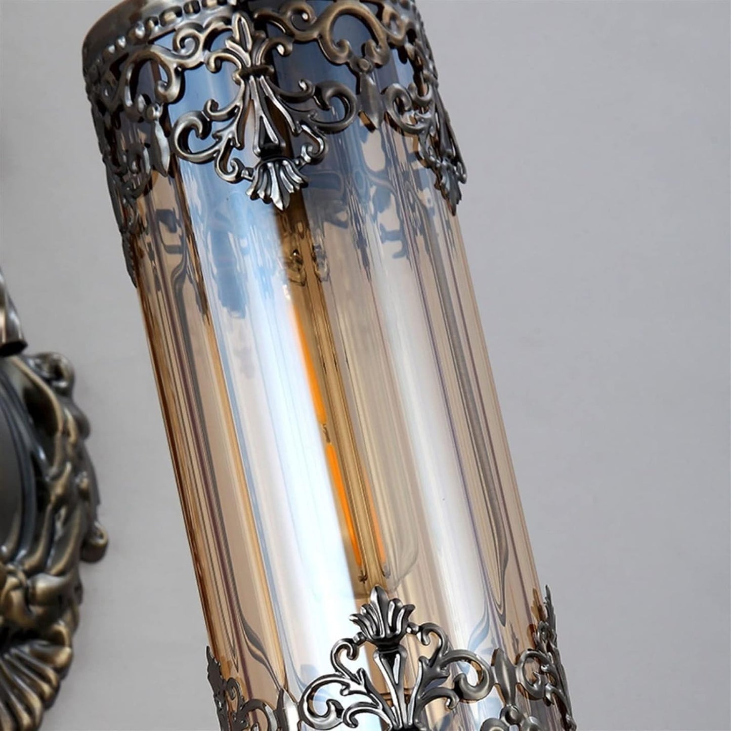 Hdc Decorative Indoor Iron Lighting Corridor Staircase Lighting Glass Lampshade Wall Light
