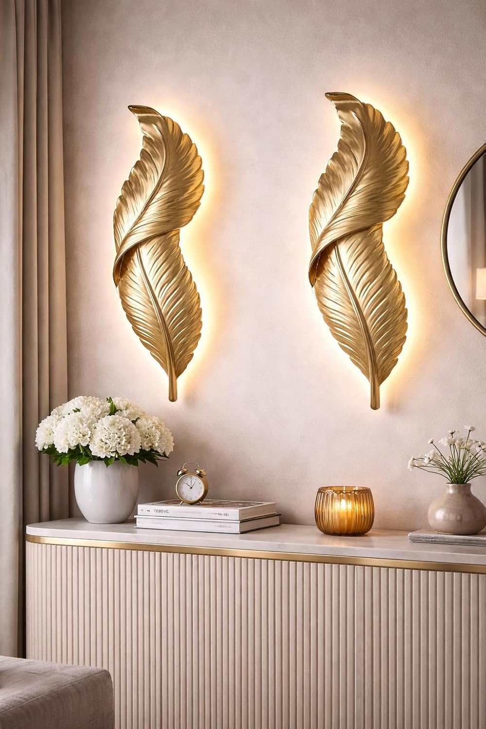 Ojaro Modern Leaf Design Decorative Wall Light for Bedroom, Living Room