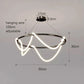 HDC Gold Metallic Led Chandelier 600mm Ring With Acrylic Curly Tube Light