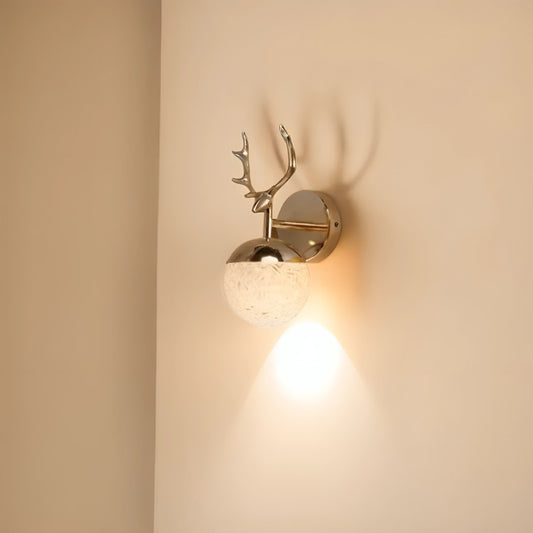 Hdc led 1-Light Gold Horn Acrylic Wall Light Fixture