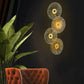 HDC 4 Heads Lotus Leaf Round Clear Glass Crystal Modern Gold Led Wall Light For Drawing Room - Tricolor