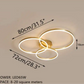 Hdc Modern 3 Ring Gold Flush Mount Ceiling Lighting Chandelier