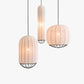 Hdc New Modern Minimalist Black body Silk Fabric long Pendant Lamp For living room bedroom