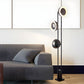 HDC Black Modern 3 Lights Nordic Style LED Standing Light Floor Lamp for Reading, Bedroom & Study