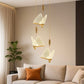 HDC Led 3 Light Gold Butterfly Bedside Hanging Pendant Ceiling Lamp Light Fixture - Warm White