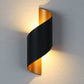 Hdc 10W Led Outdoor Black Gold Wall Lamp Up And Down Wall Light Waterproof (Warm White)