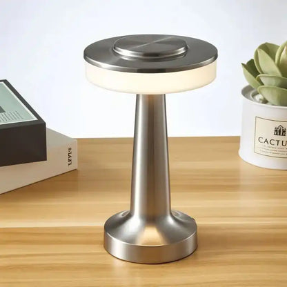 HDC Modern Halo LED Table Lamp  Rechargeable, Dimmable, Touch Control, Premium Metal Finish (Gold, Copper, Rosegold)