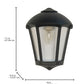 HDC Classic Black Metal Outdoor Wall Lantern for Balconies, Garden