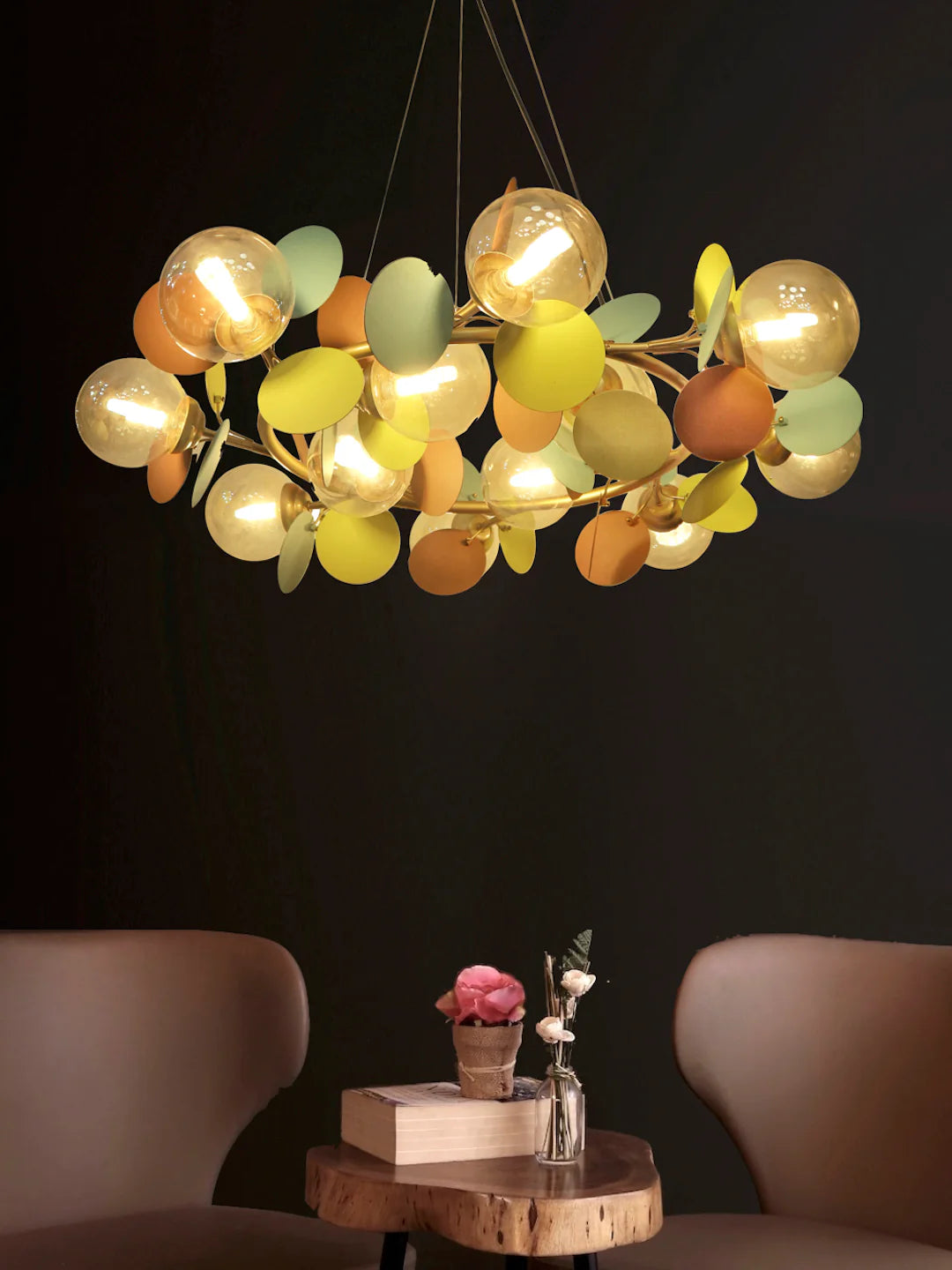 Hdc 800mm Nordic Modern Colourful Firefly LED Stylish Tree Branch Chandelier